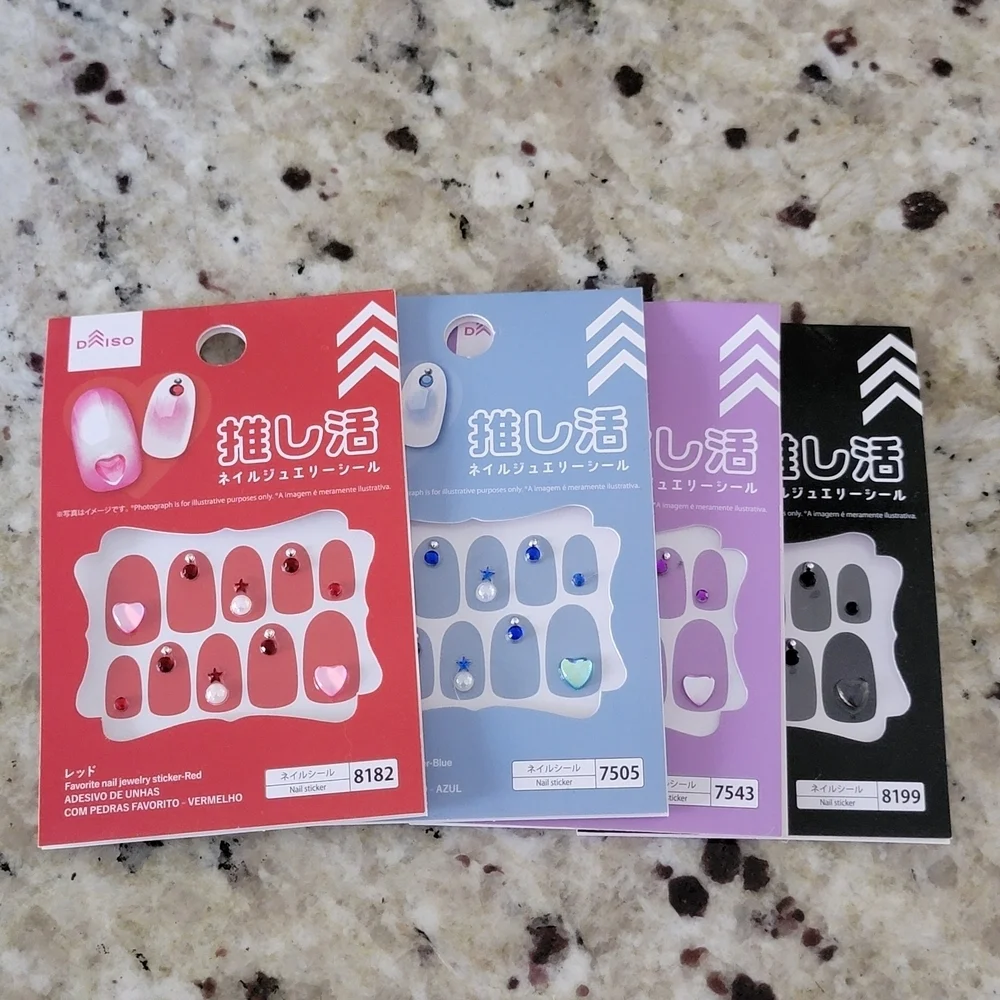 Daiso Nail Art Stickers - Multicolor Set